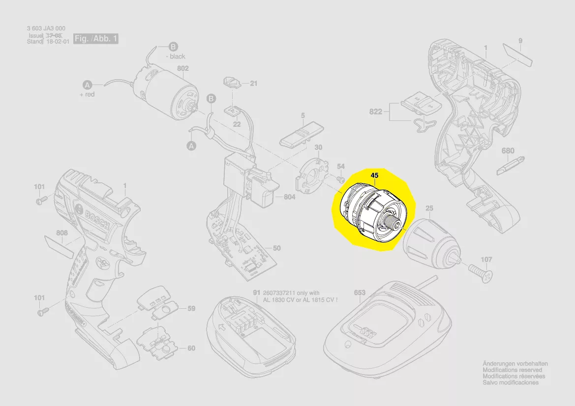 Boîte d\'engrenage planetaire réf. 2 609 006 214 Bosch